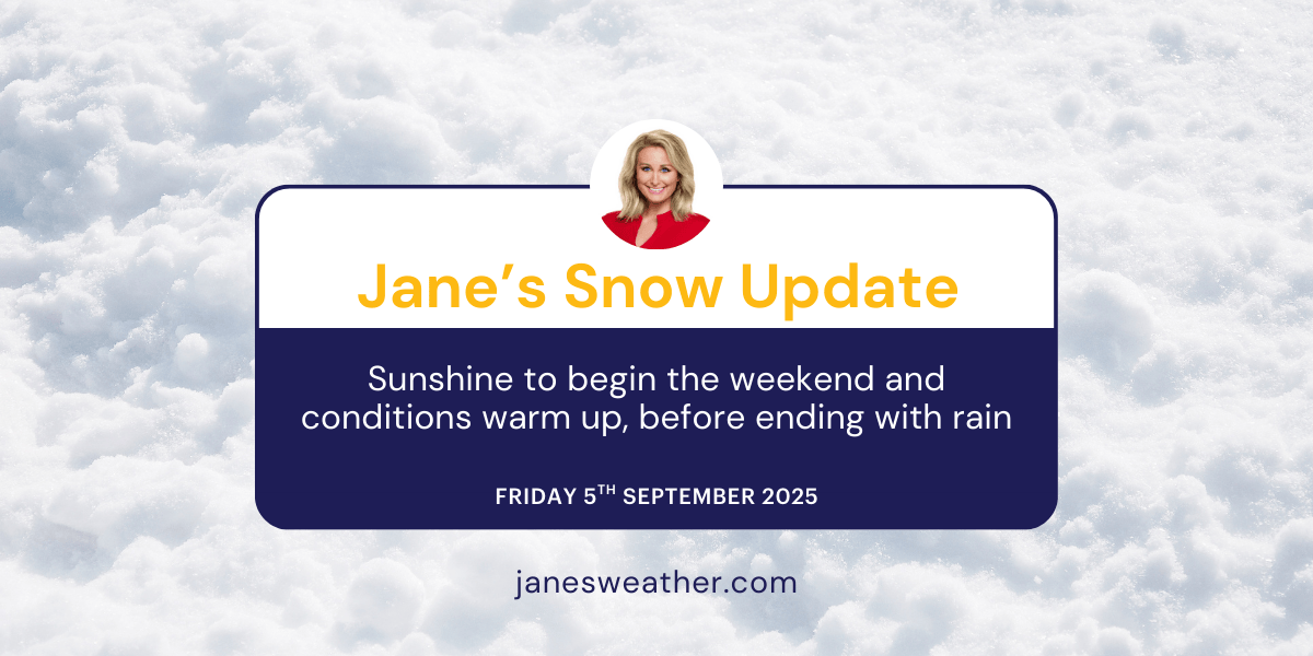 Sunshine to begin the weekend and conditions warm up, before ending with rain