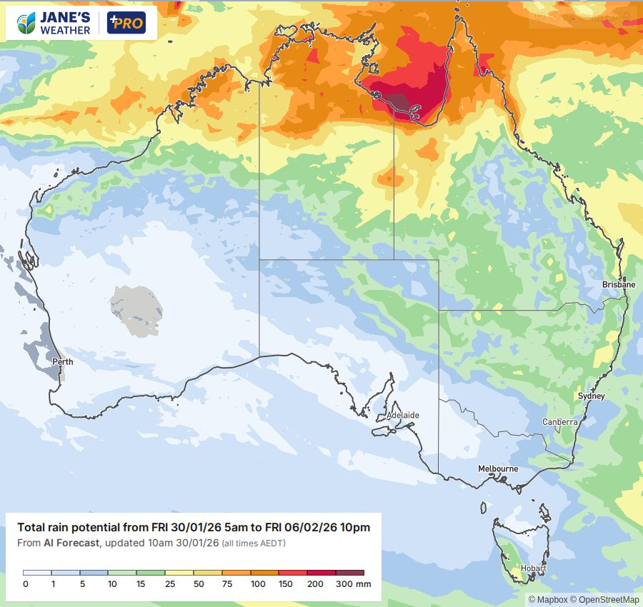 Potential rain for the next week