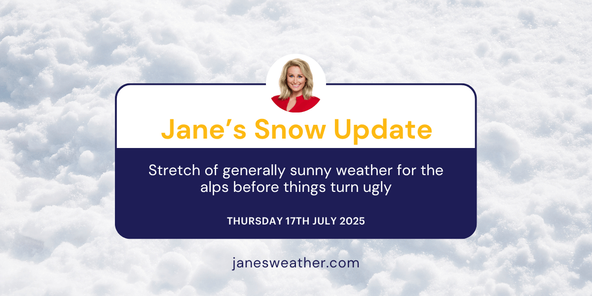 Stretch of generally sunny weather for the alps before things turn ugly