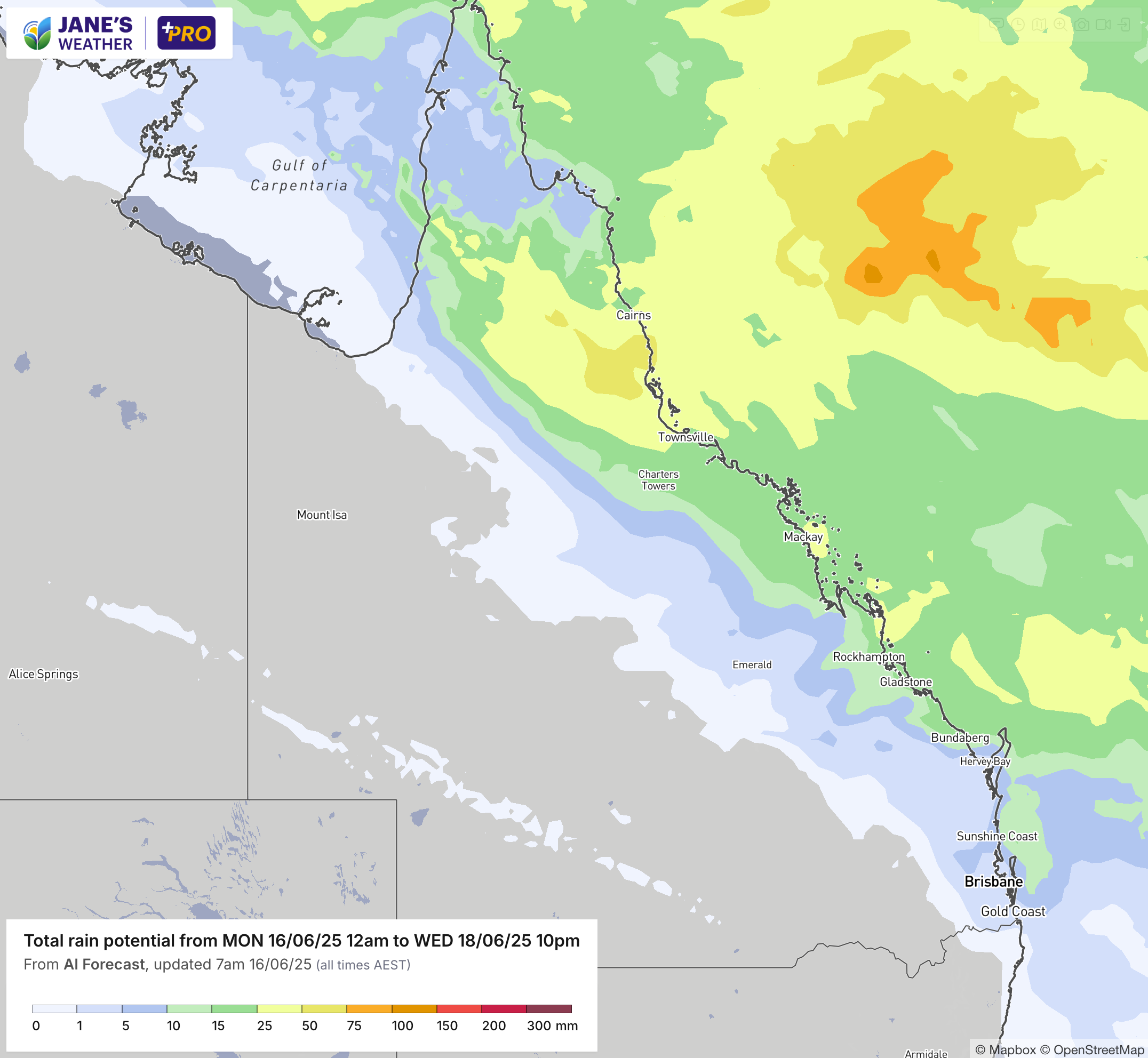 Out of season rain dampening northern Queensland