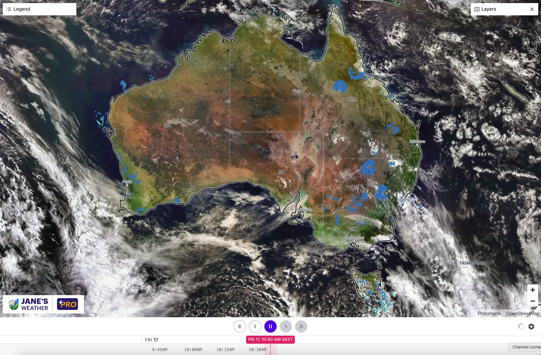 Satellite and radar on Friday morning