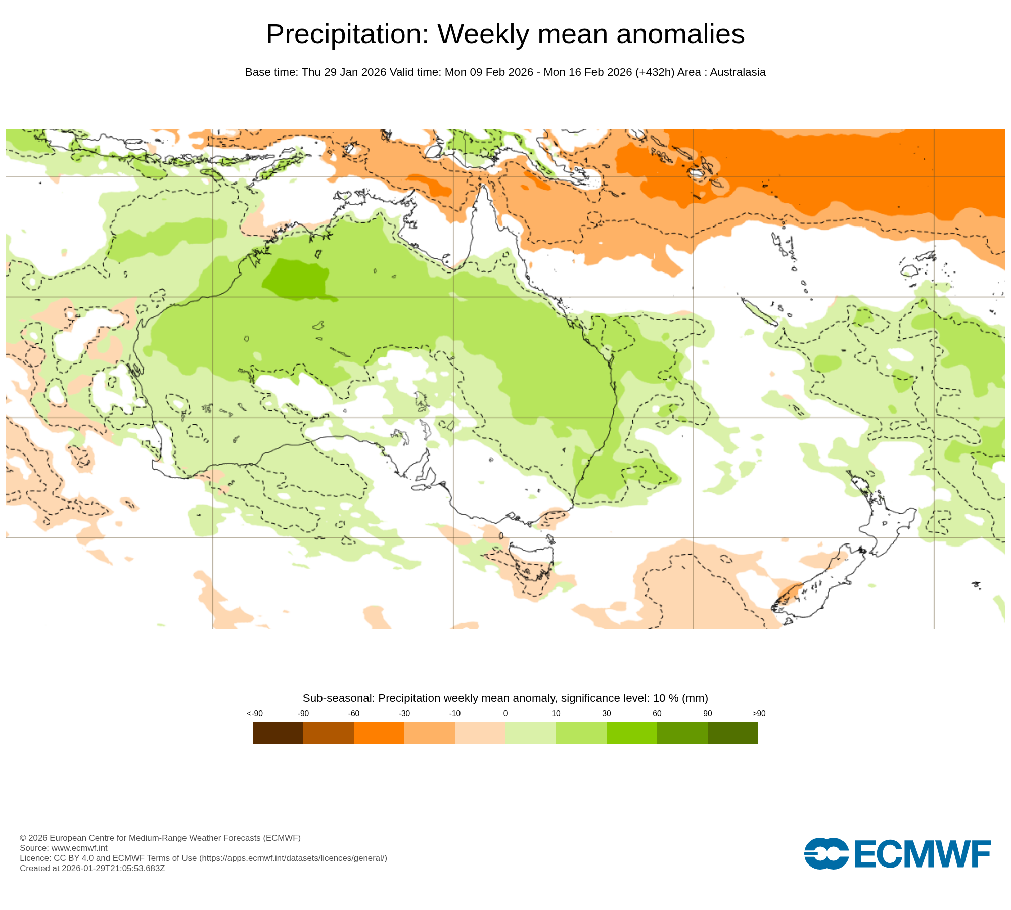 ECMWF Potential rain from 09 to 16 Feb