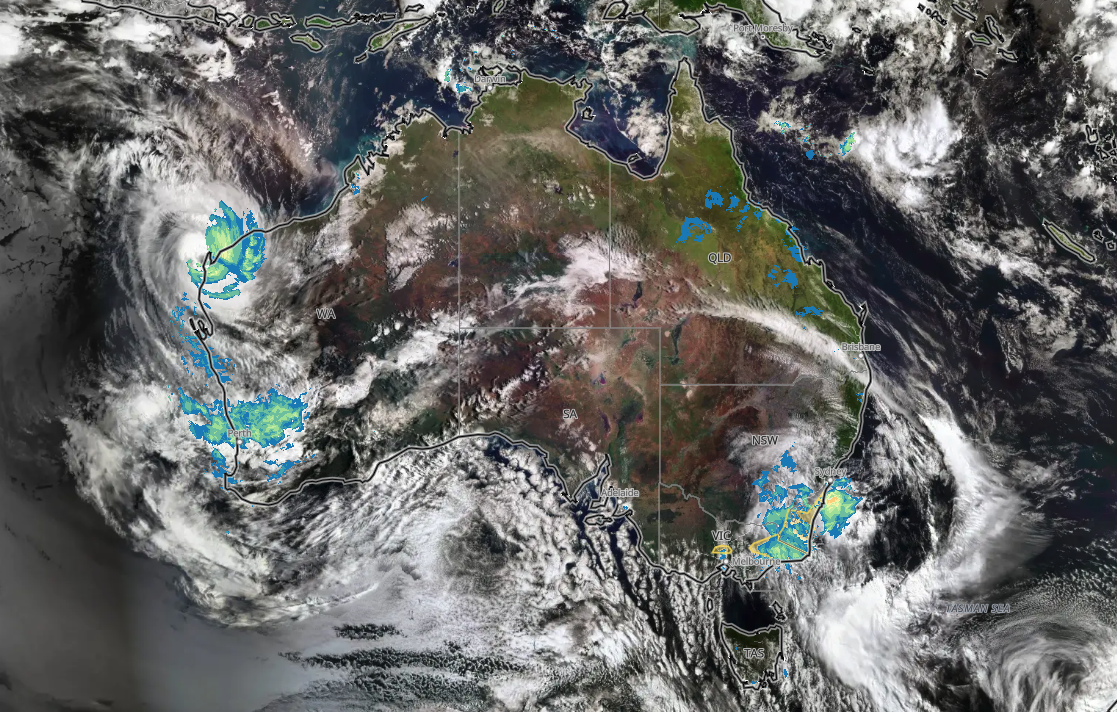 Satellite and radar on Friday morning