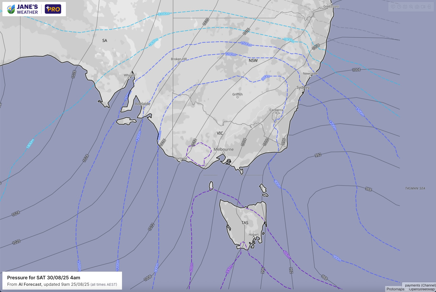 The coldest air crosses the southeast later Friday/early Saturday, with low level snow
