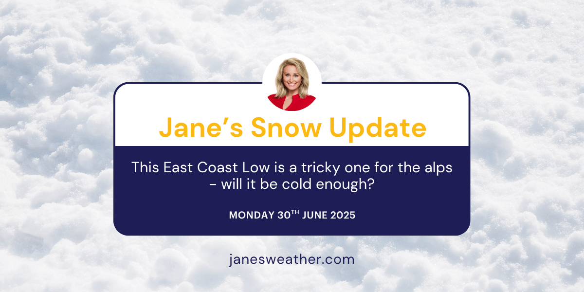 This East Coast Low is a tricky one for the alps - will it be cold enough?