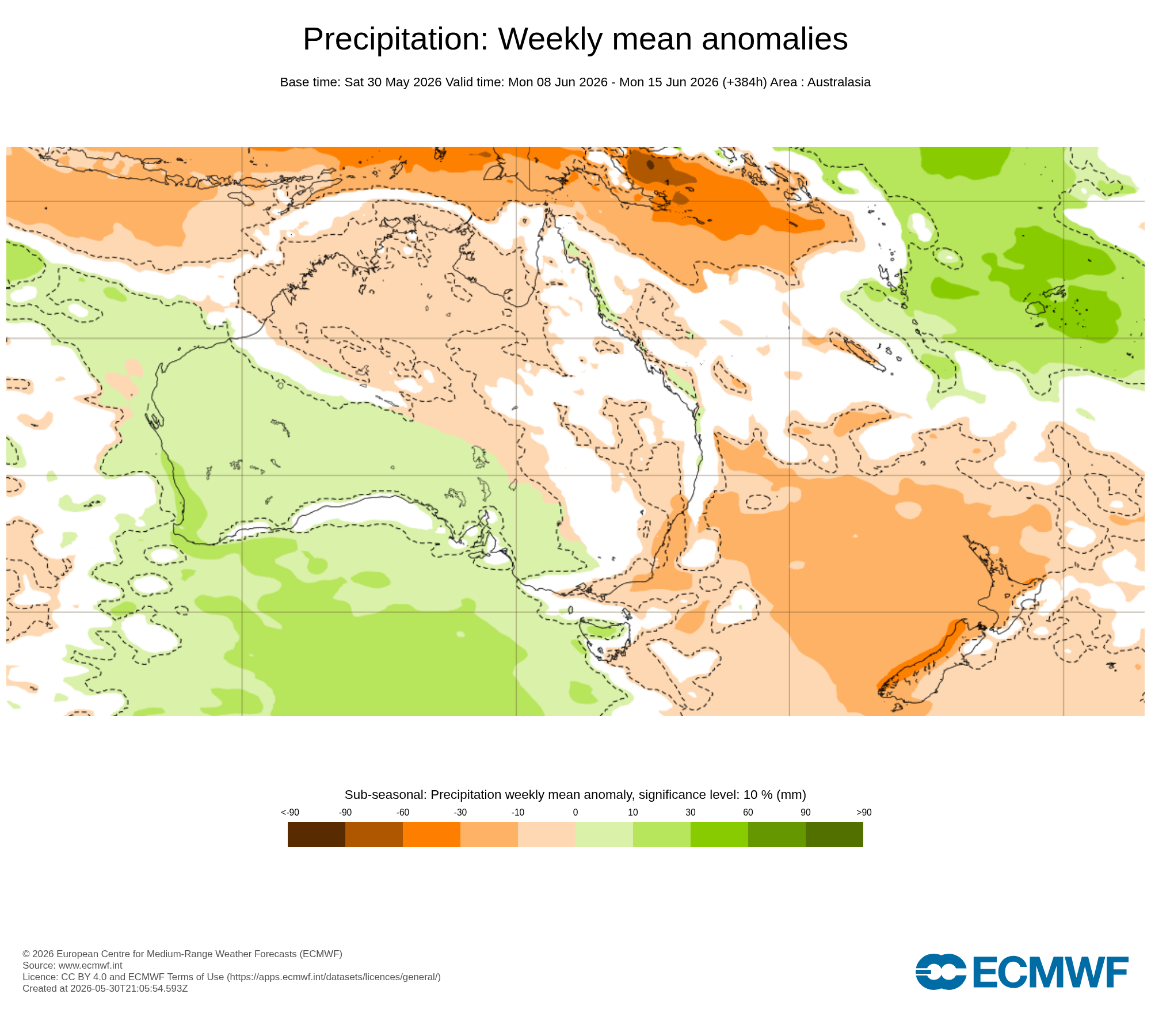 ECMWF Potential rain from 08 to 15 Jun