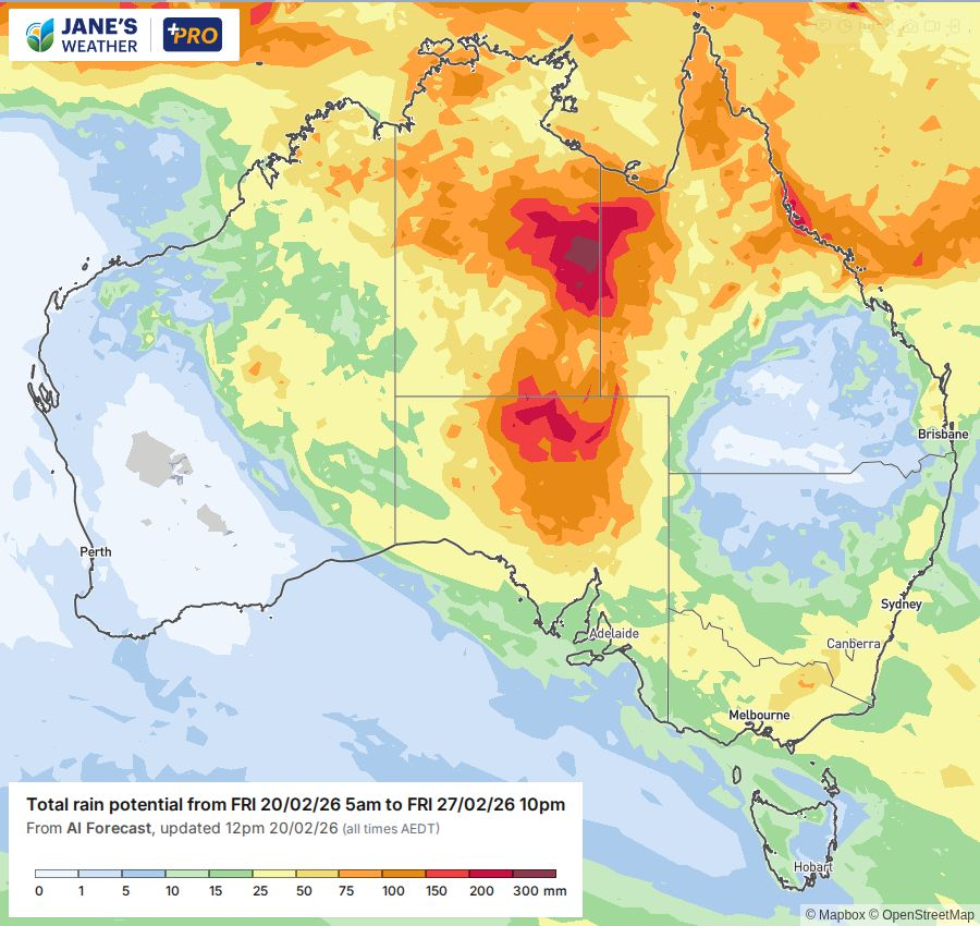 Potential rain for the next week