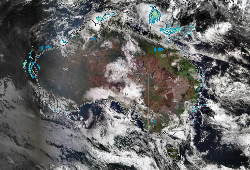 Satellite and radar on Friday morning
