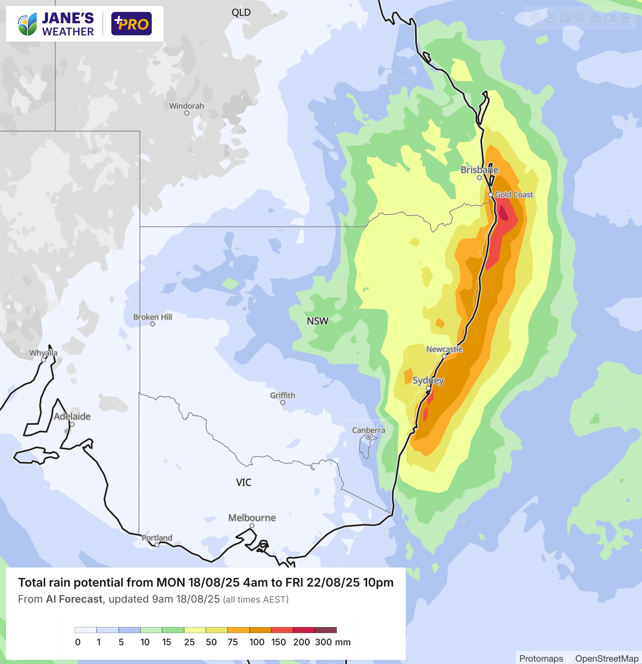 Potential rain this week