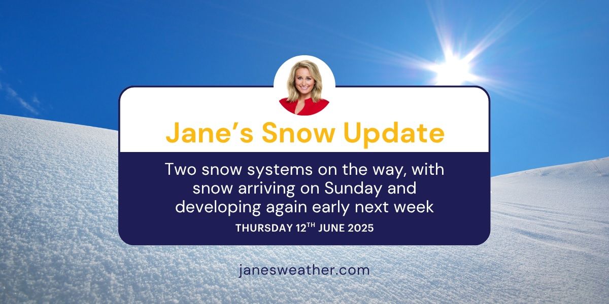 Two snow systems on the way, with snow arriving on Sunday and developing again early next week