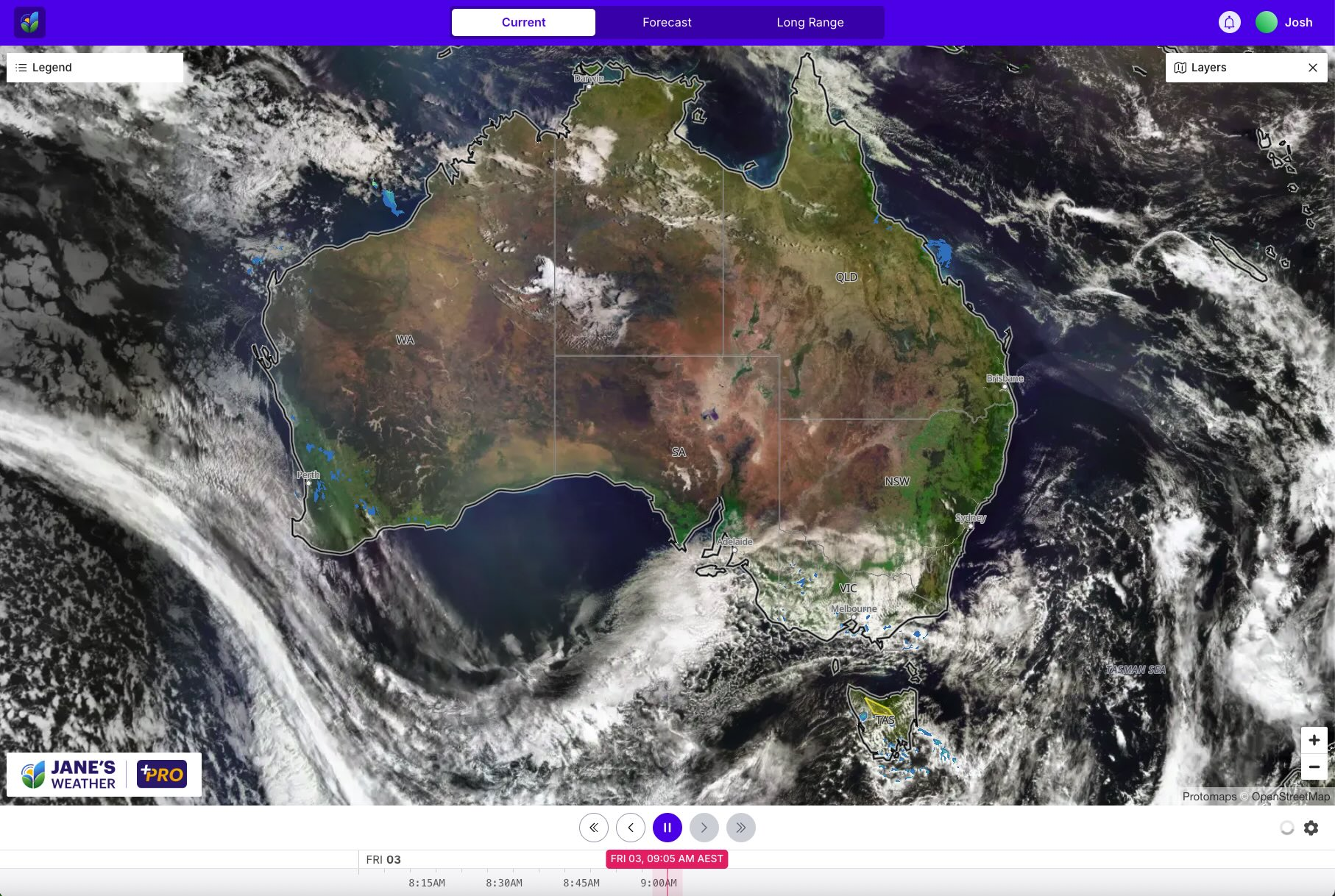 Satellite and radar on Friday morning