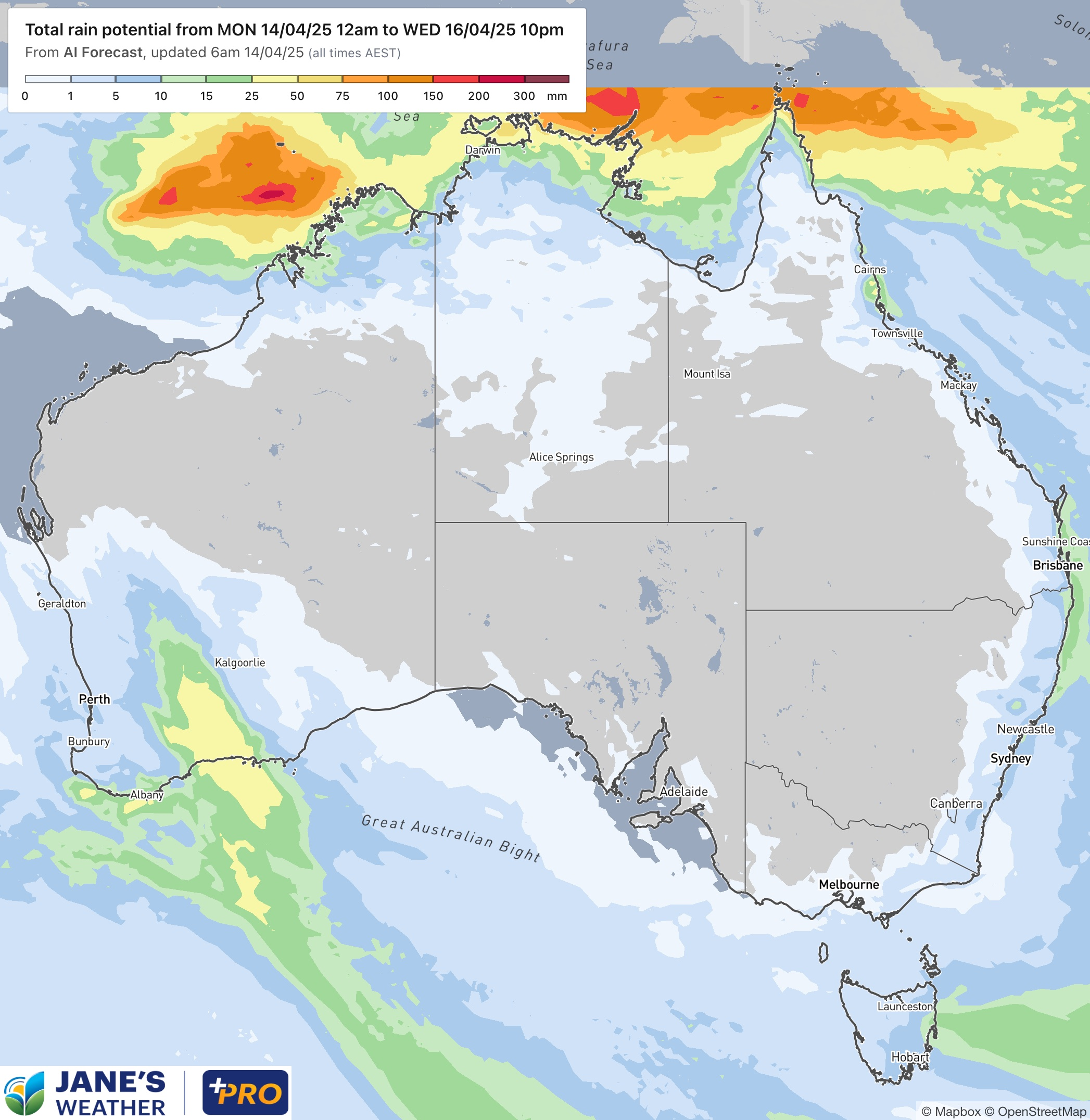 Three day rainfall projections shows the rain reaching the southwest but not making it to the southeast