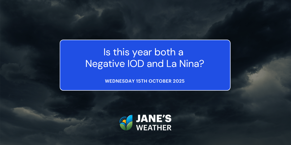 Is this year both a Negative IOD and La Nina?