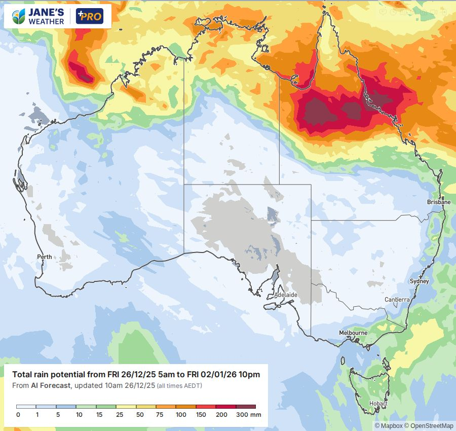 Potential rain for the next week