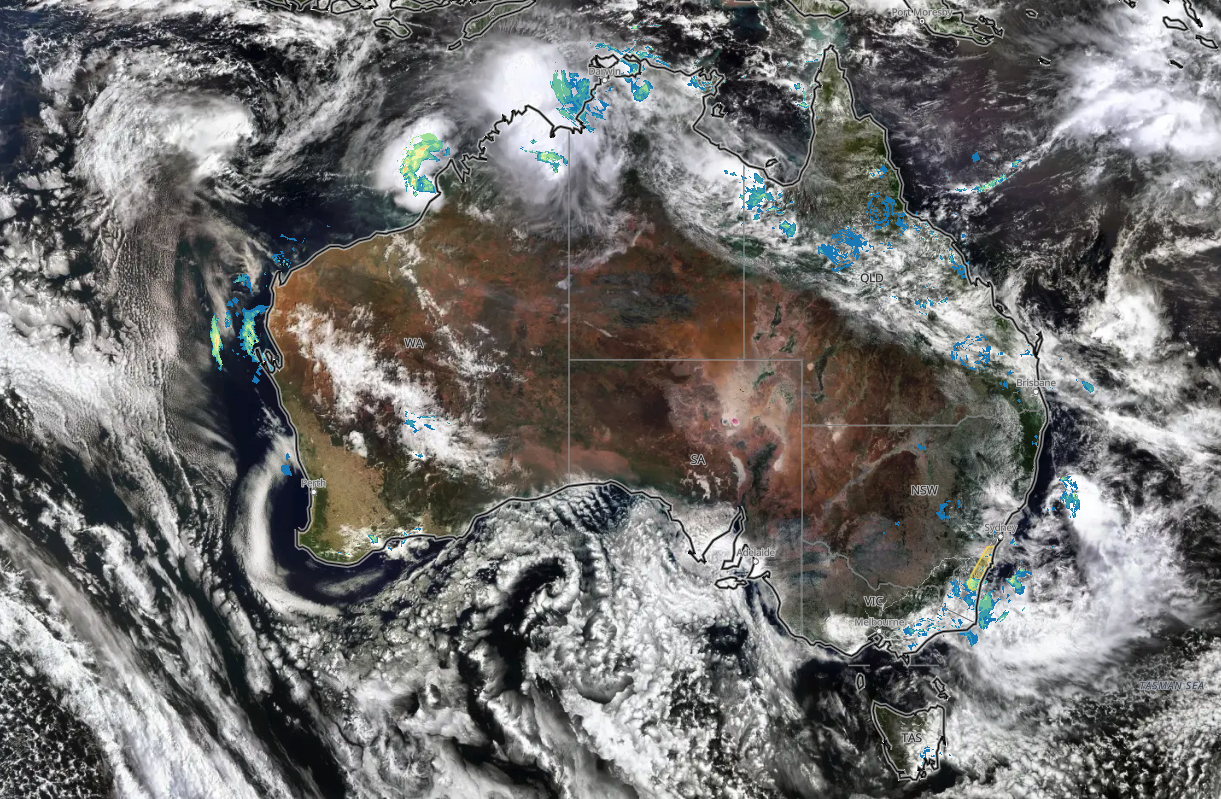 Satellite and radar on Friday morning