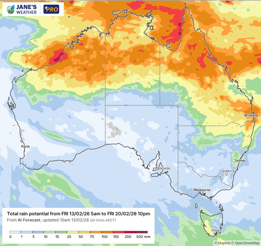 Potential rain for the next week