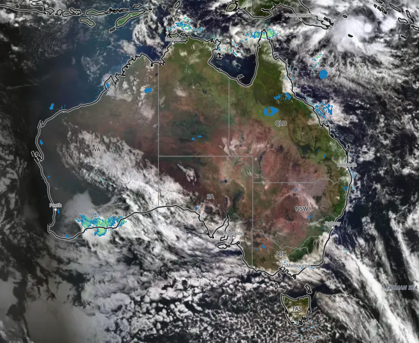 Satellite and radar on Friday morning