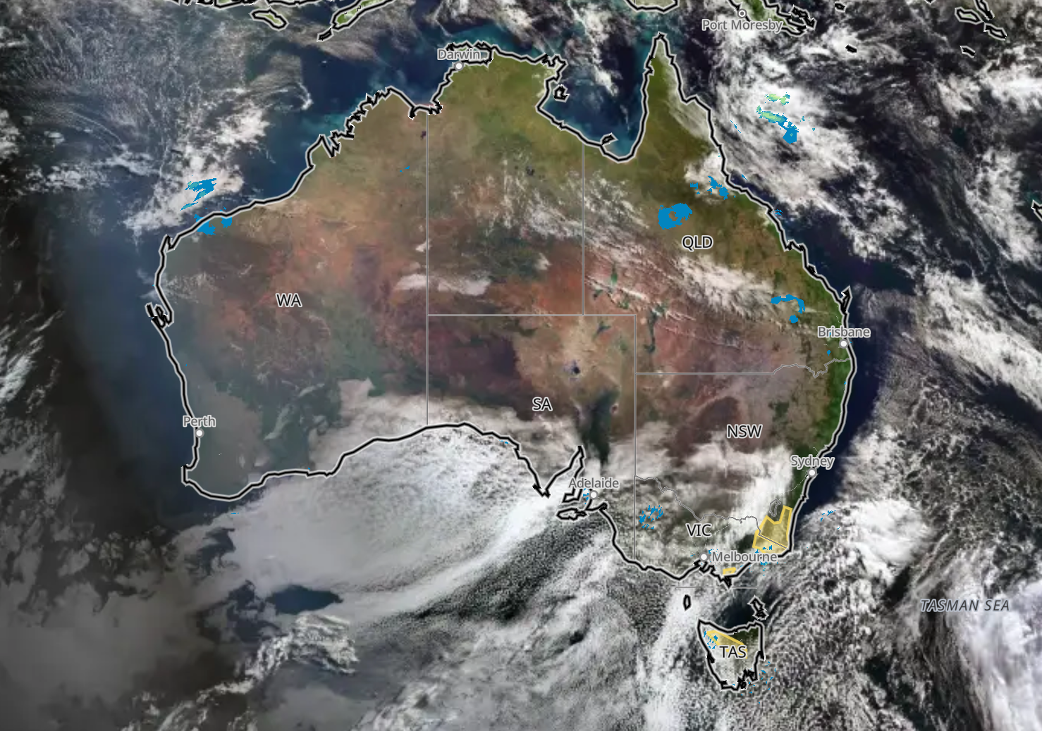 Satellite and radar on Friday morning