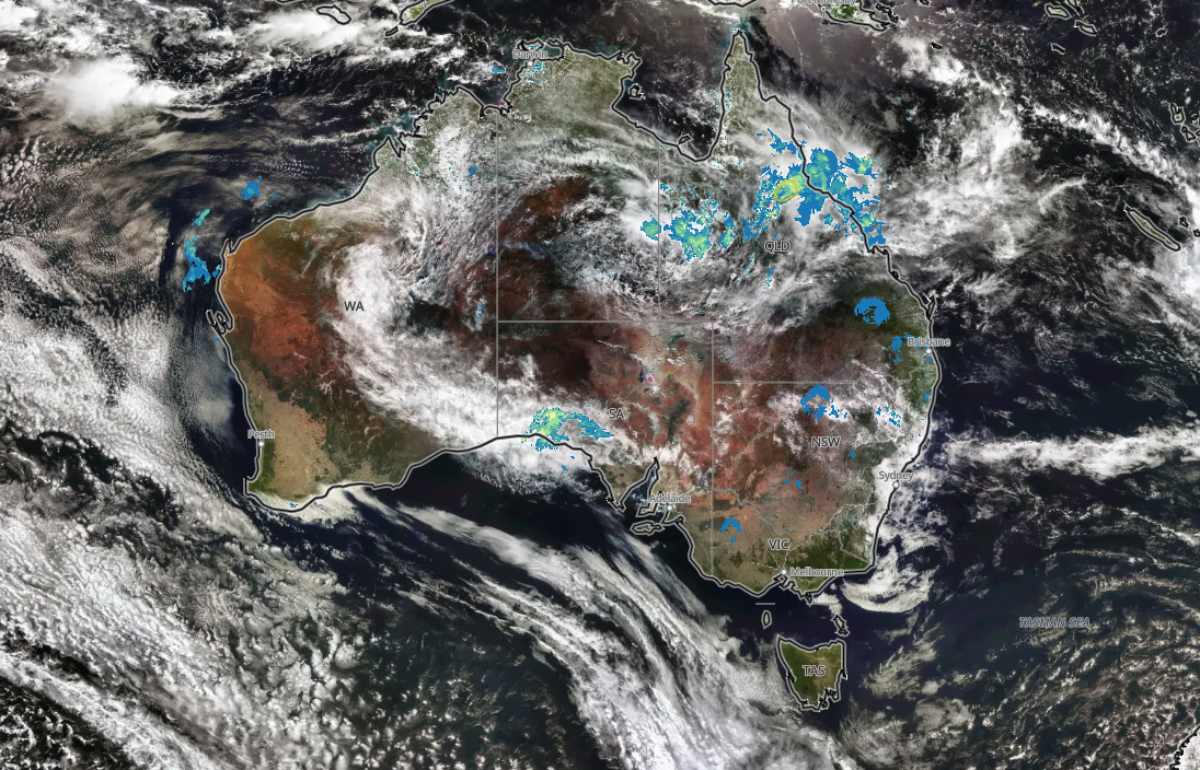 Satellite and radar on Friday morning