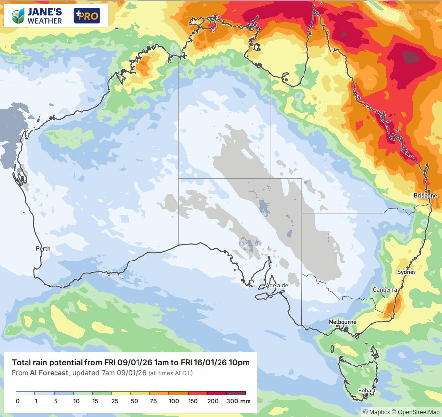 Potential rain for the next week