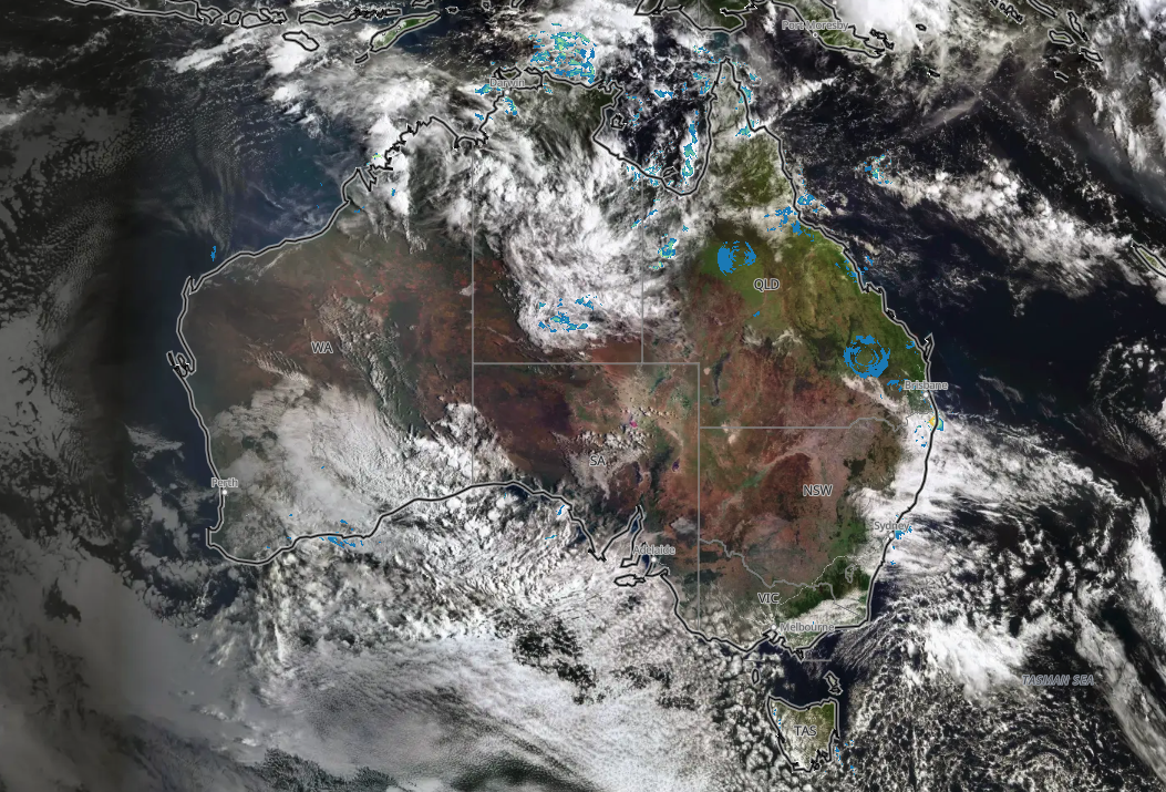 Satellite and radar on Friday morning