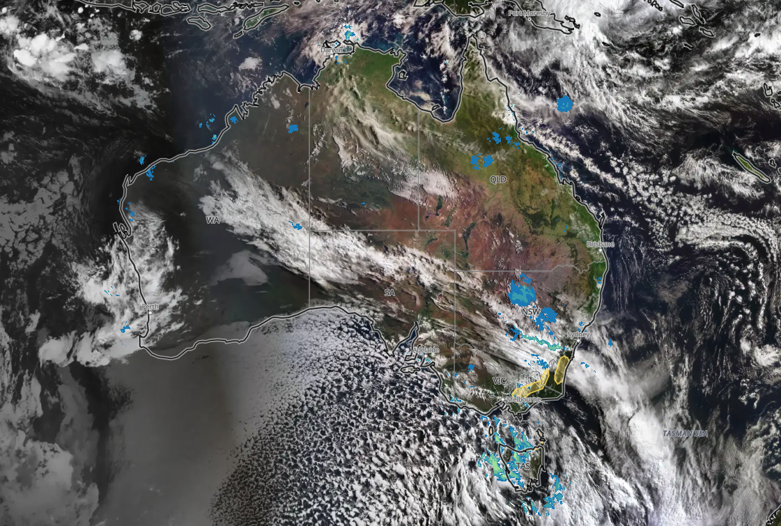 Satellite and radar on Friday morning