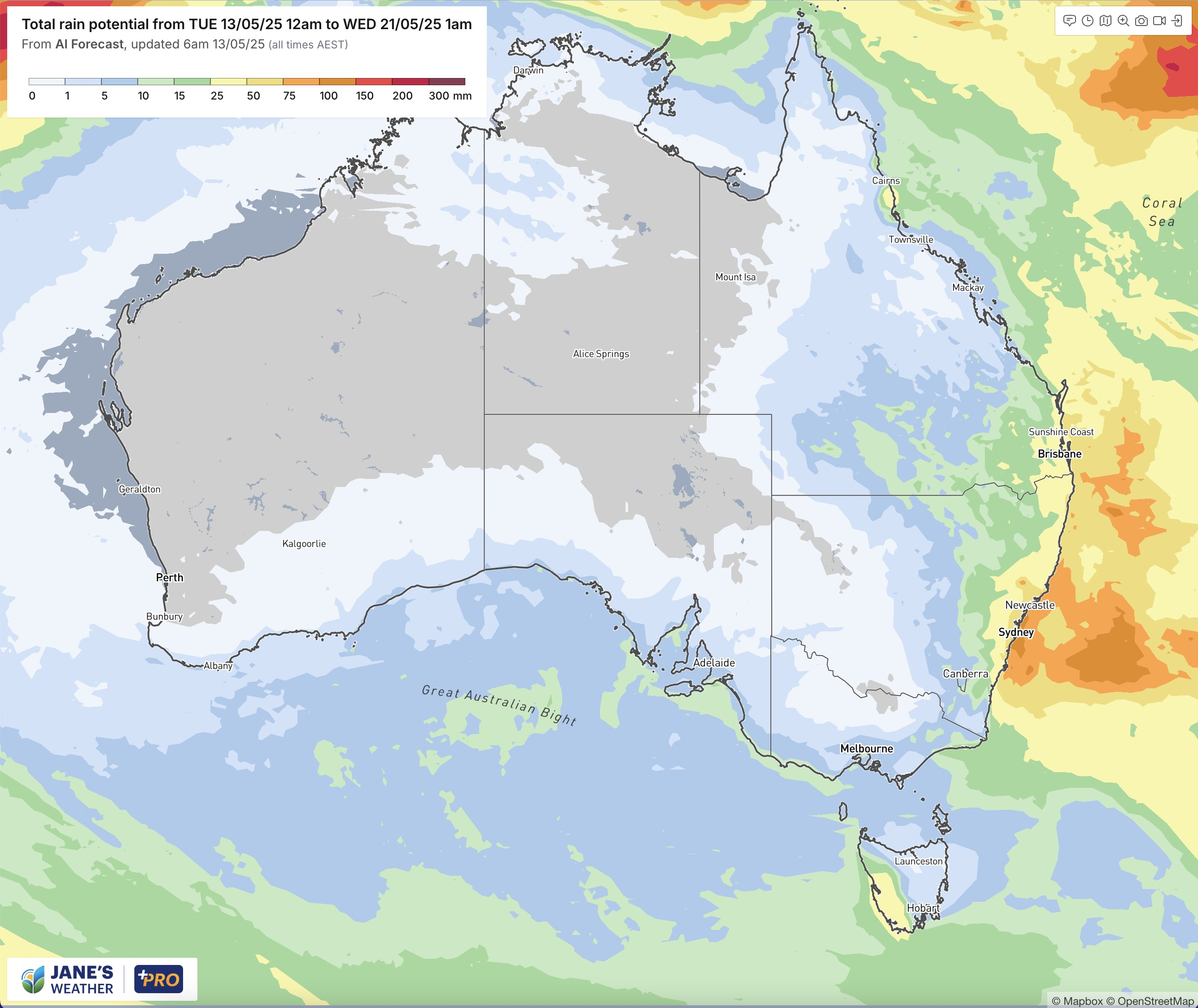 More rain for southern Queensland and eastern NSW, while the south misses out