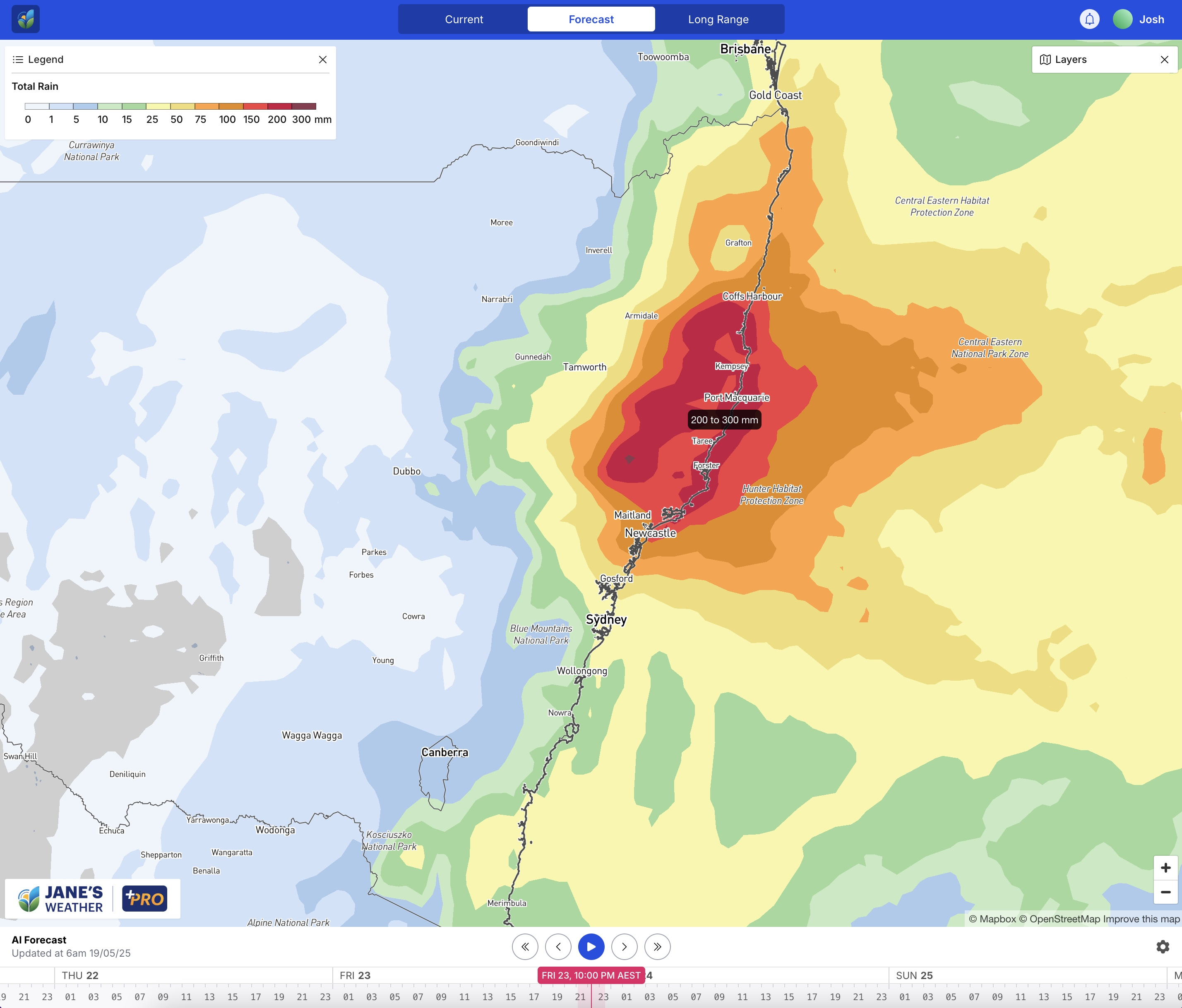 Widespread, significant rain, from Newcastle to Coffs Harbour this week