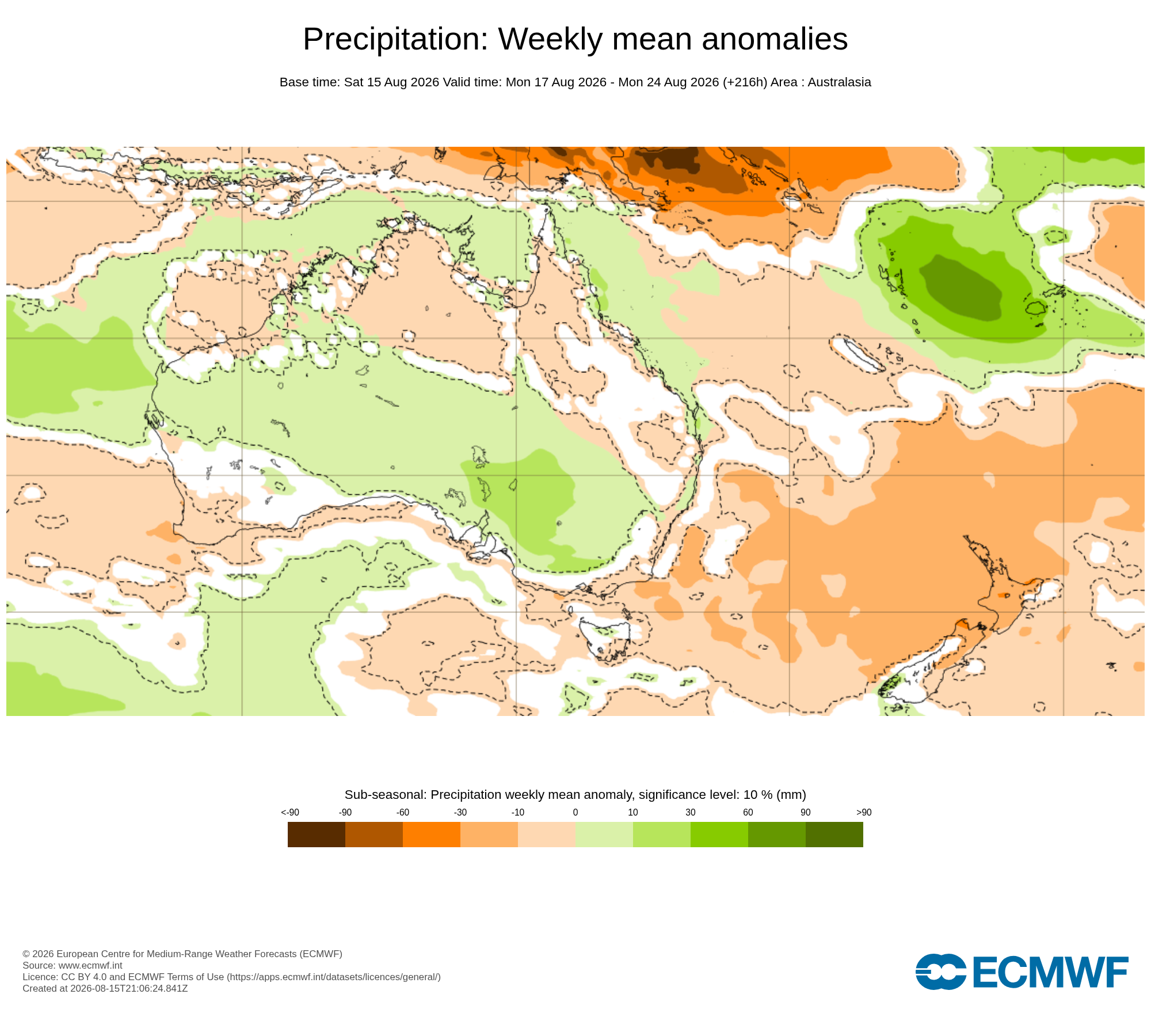ECMWF Potential rain from 17 to 24 Aug