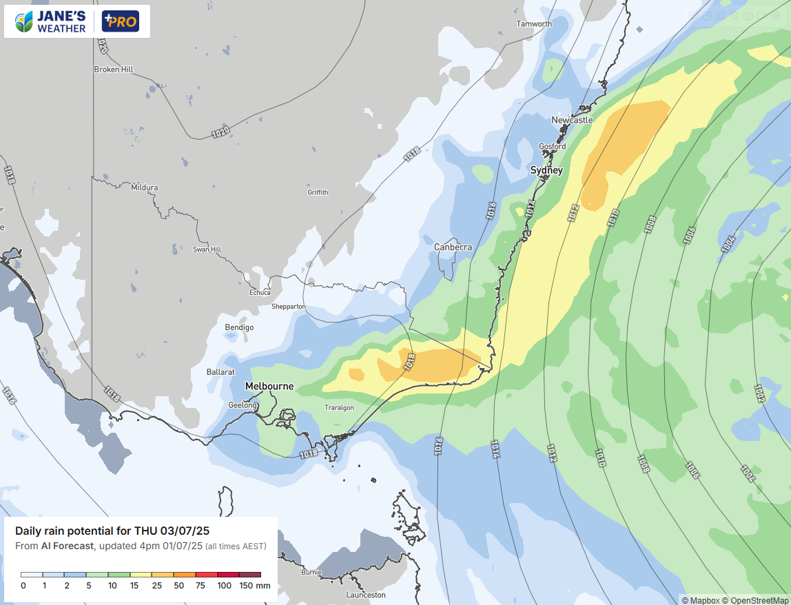 Forecast for Thursday