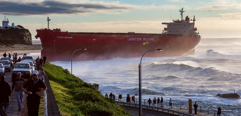Pasha Bulker run aground in Newcastle in June 2007 - Image: Glen Mcdonald