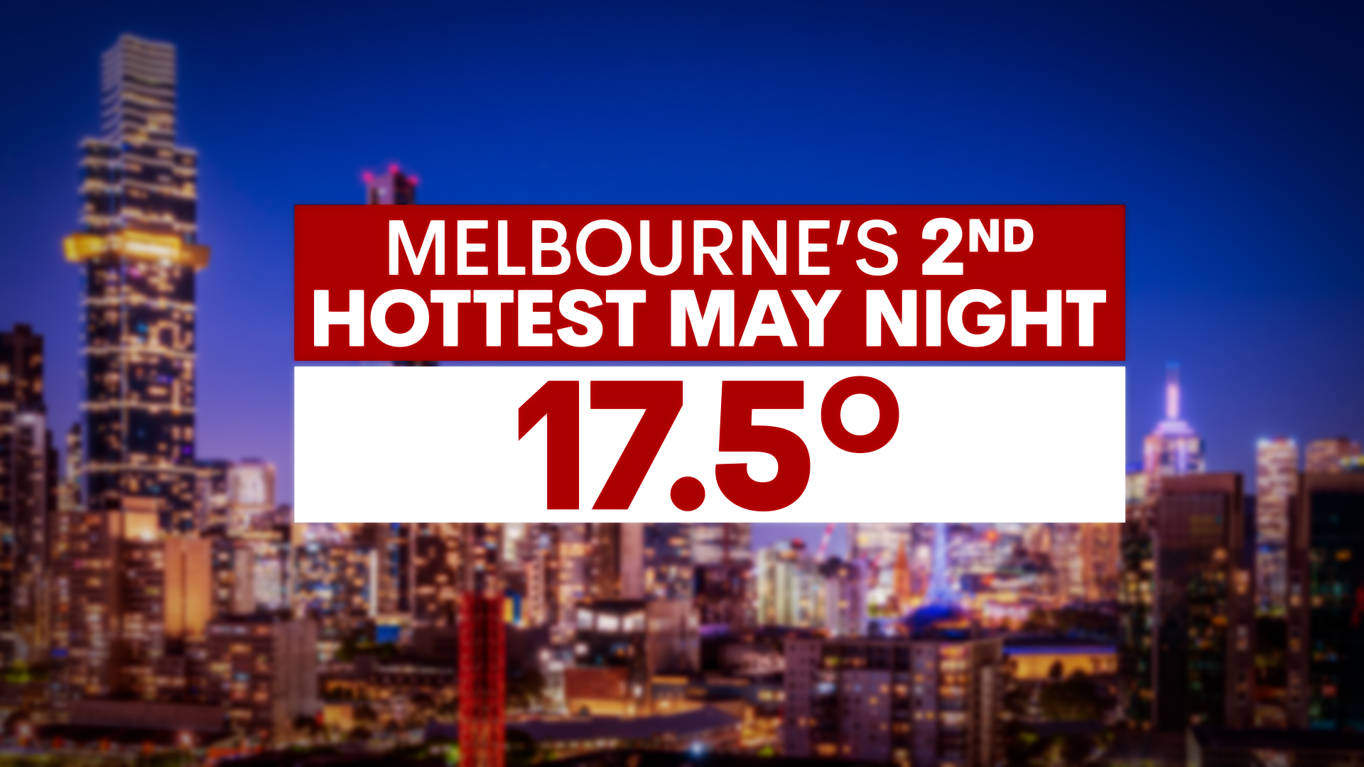 On our balmy morning Melbourne was just shy of the all time record