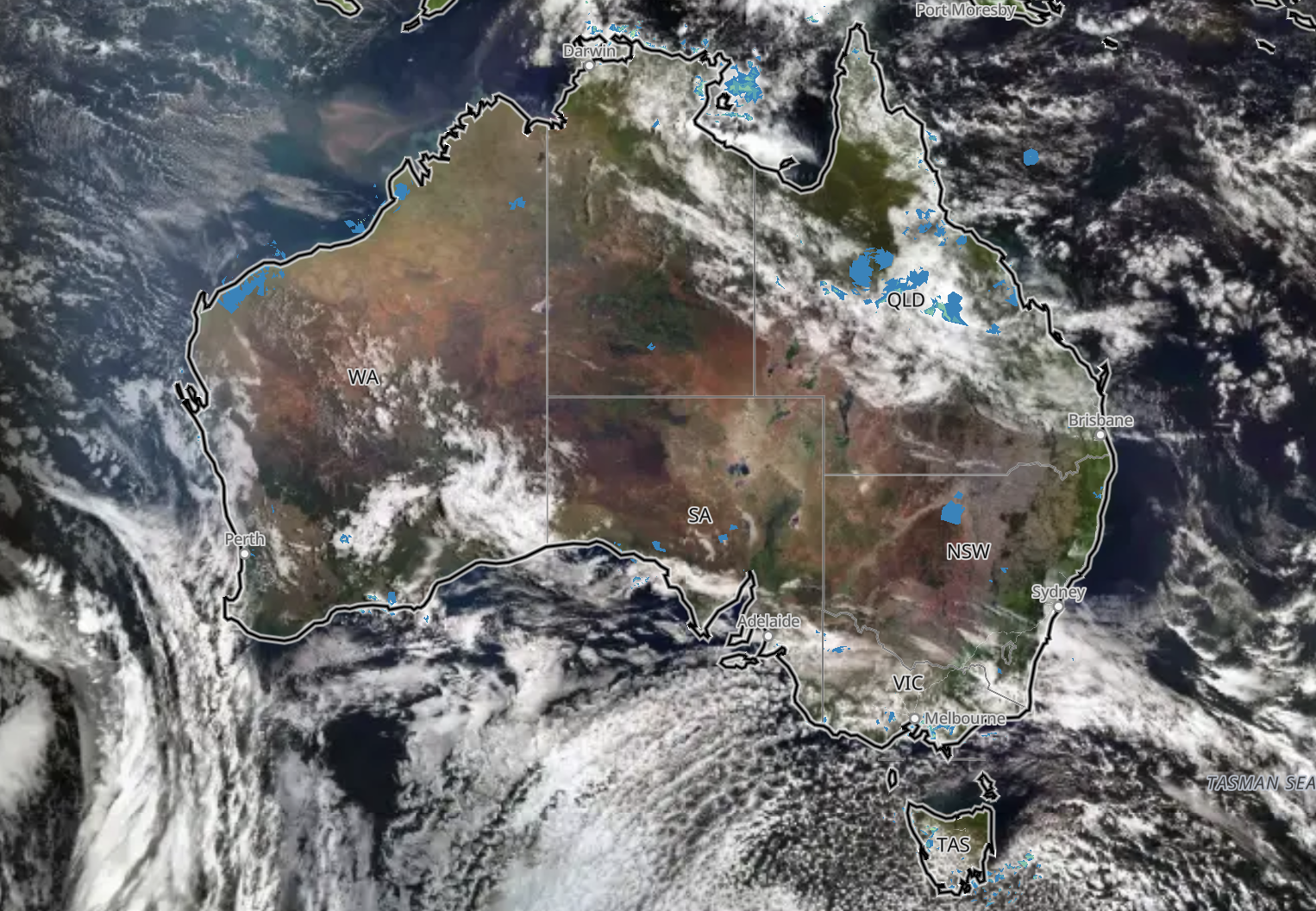 Satellite and radar on Friday morning