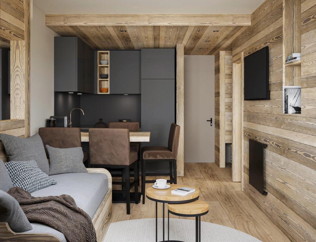 Architectural 3D rendering for FaceB Rénovation, Val d'Isère-Chevassus