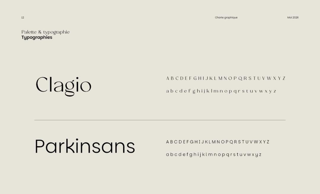 Brand guidelines: the Clagio and Parkinsans typefaces