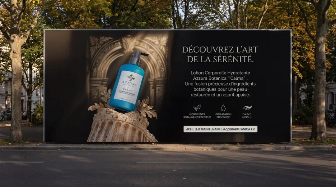Brand campaign billboard for Azzura Botanica