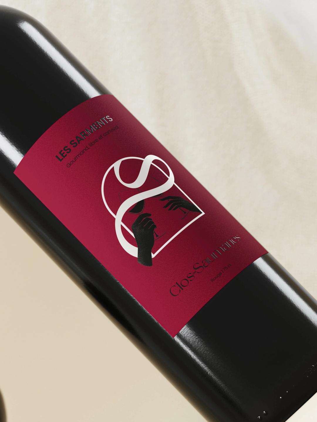 3D product rendering and graphic design for Clos des Saumanes, Brand design