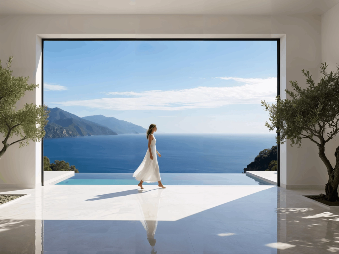Architectural 3D rendering for Altamare Architettura, Villa Aurea