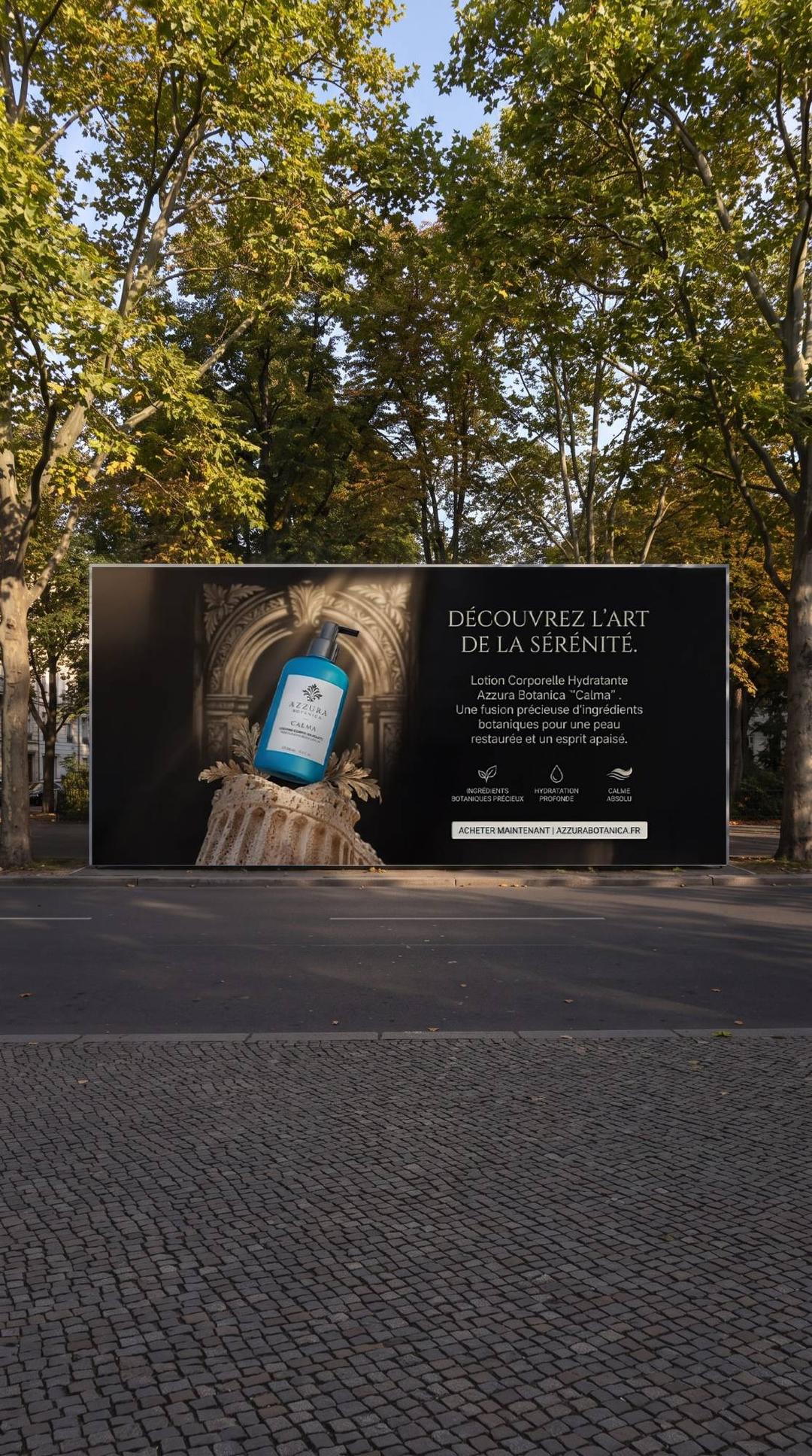 Brand campaign billboard for Azzura Botanica