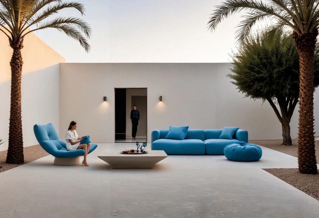 A sophisticated living space in 3D