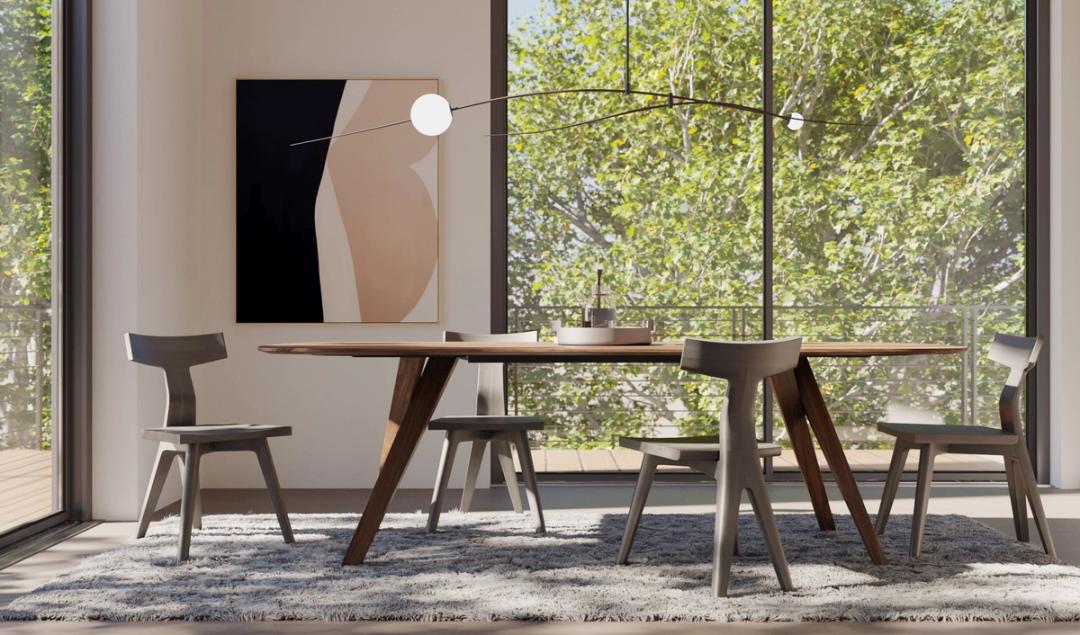 3D product rendering for De La Espada, Fin Dining Chair