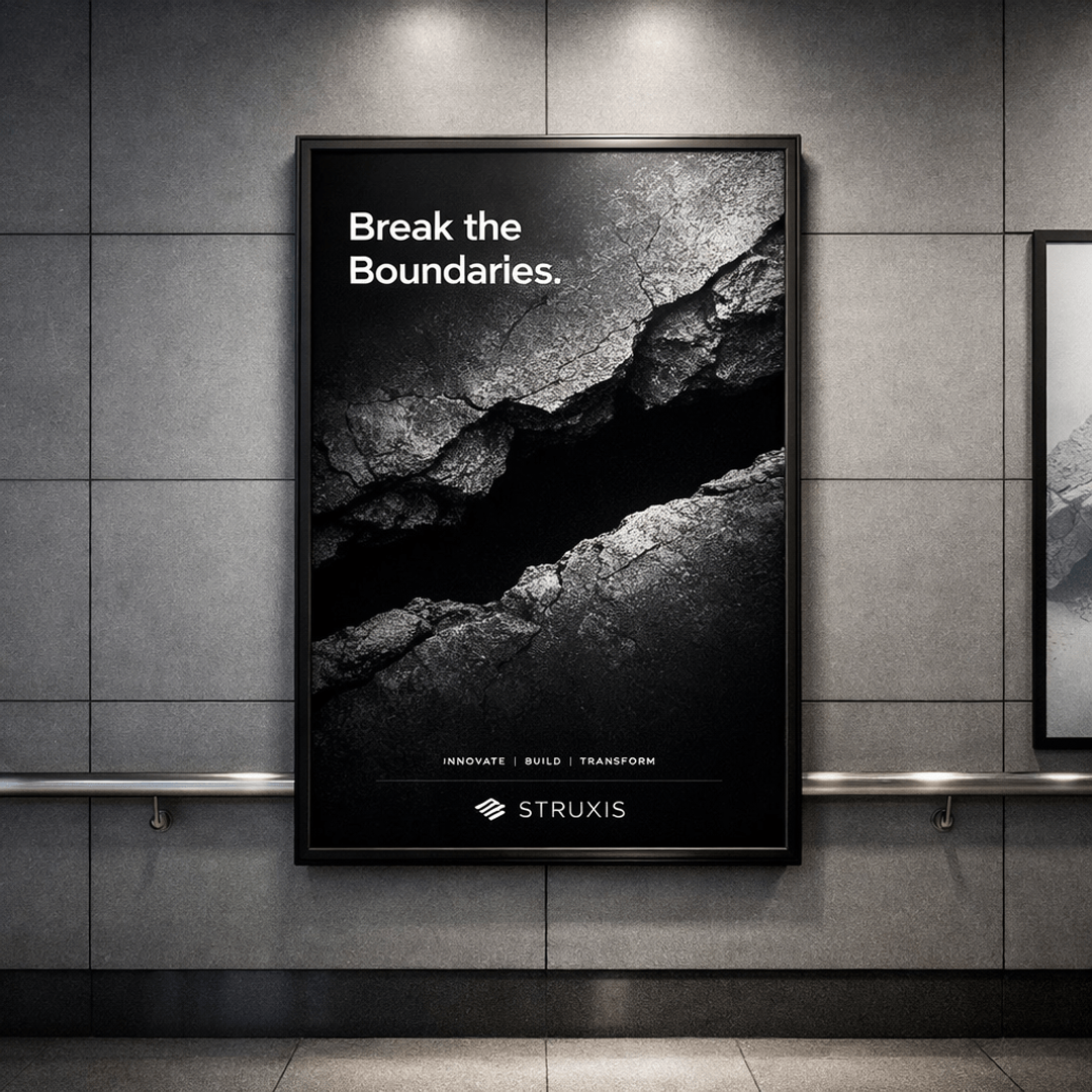 Struxis poster reading Break the Boundaries