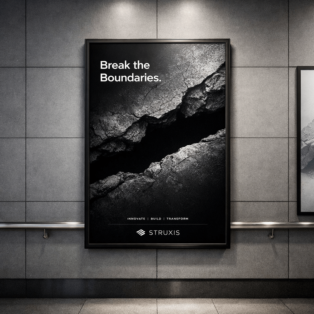 Struxis poster reading Break the Boundaries