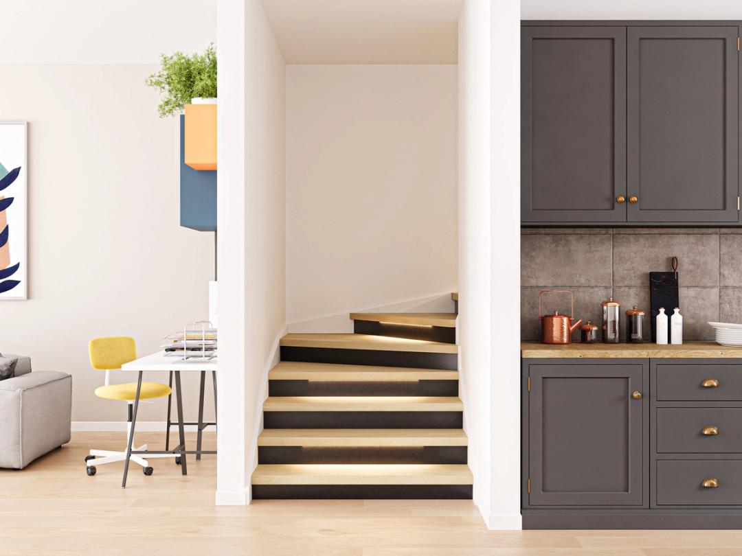 Architectural 3D rendering for Ça marche, Stair renovation