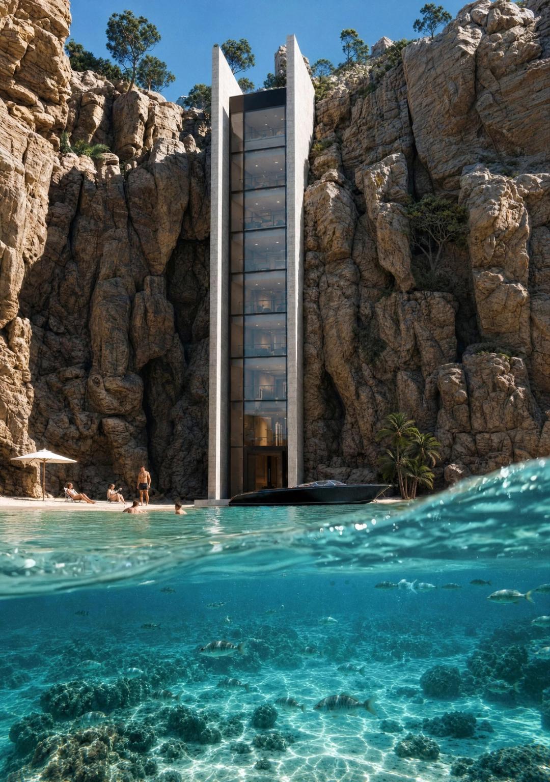 Architectural 3D rendering for Chora Mare, Architectural concept