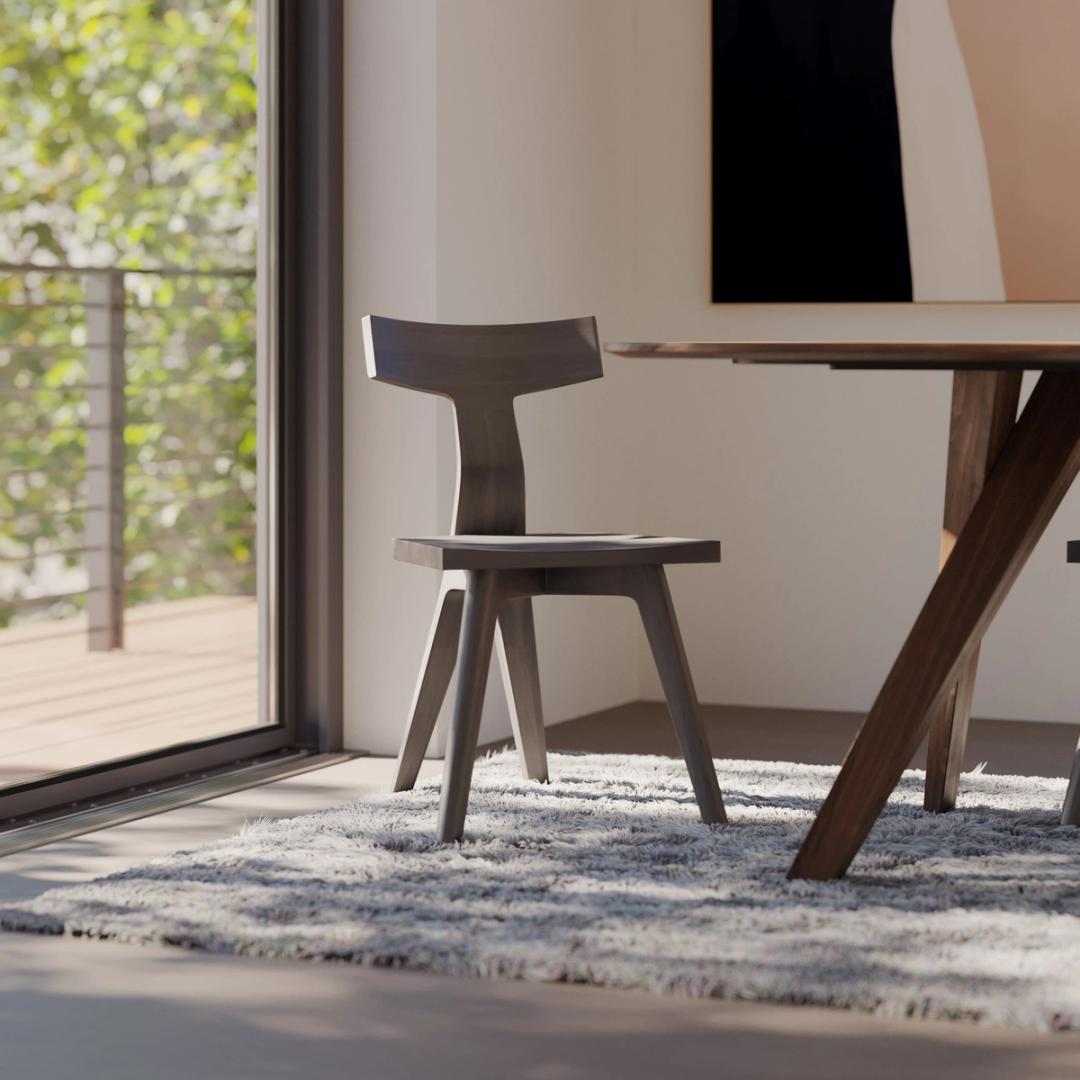3D product rendering for De La Espada, Fin Dining Chair