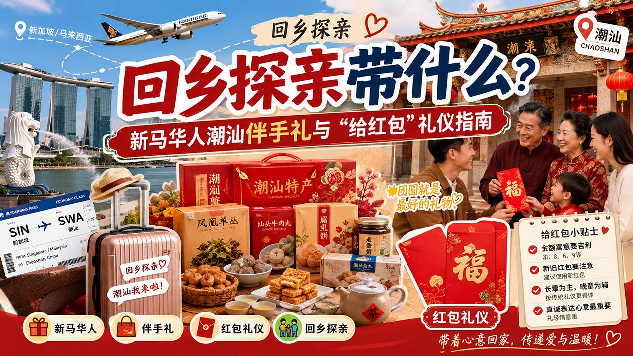 回乡探亲带什么?新马华人潮汕伴手礼与“给红包”礼仪指南