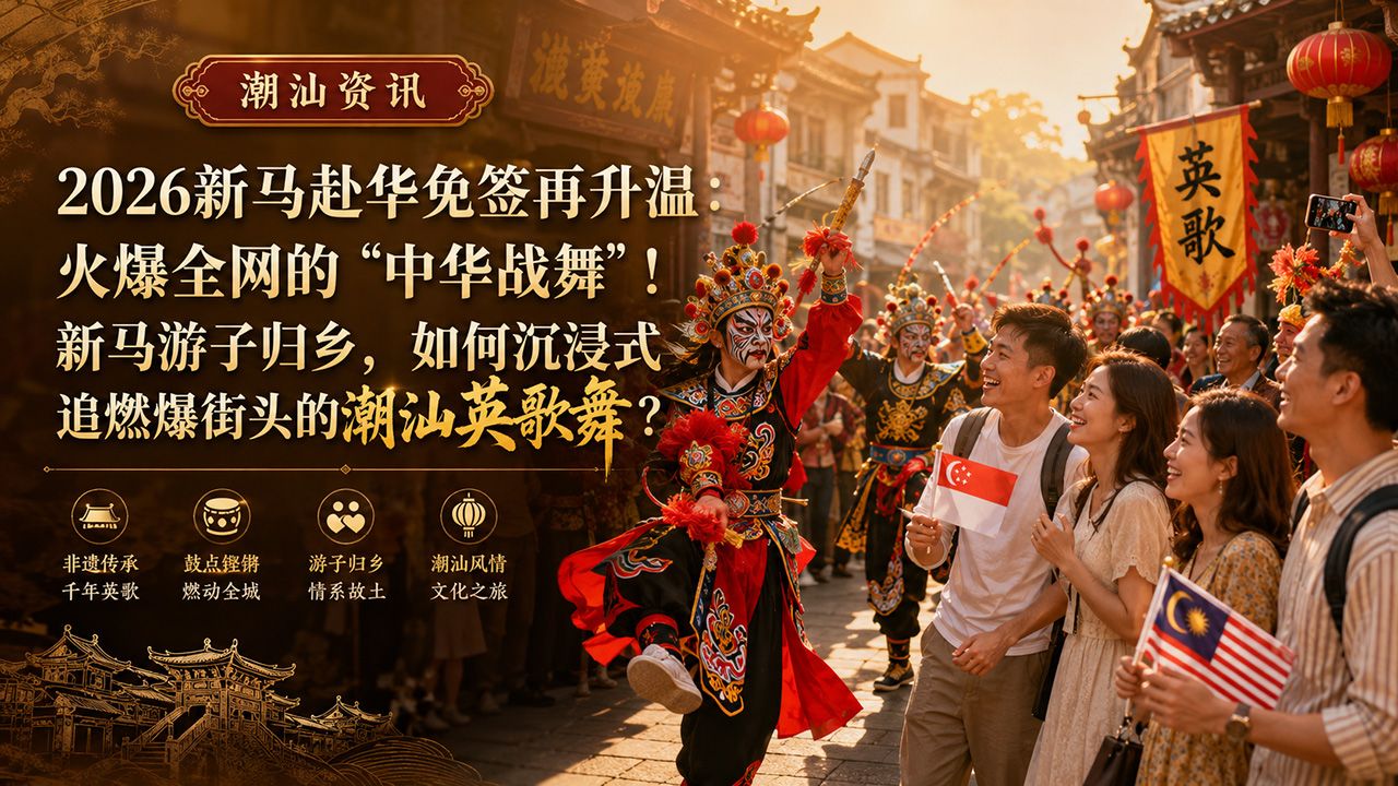 火爆全网的“中华战舞”!新马游子归乡,如何沉浸式追燃爆街头的潮汕英歌舞?