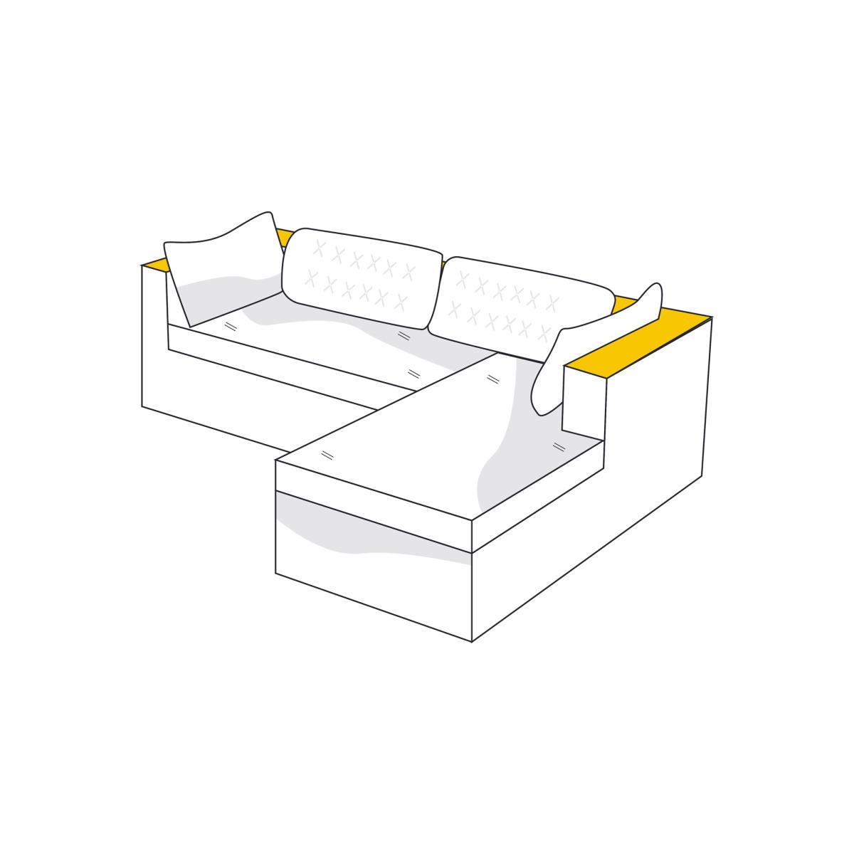 Model 5 Custom L-Shape Sofa Cover with Snug Fit Guarantee Custom L Shape Sofa Covers