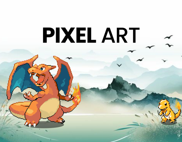 Pixel Art Behance Poster